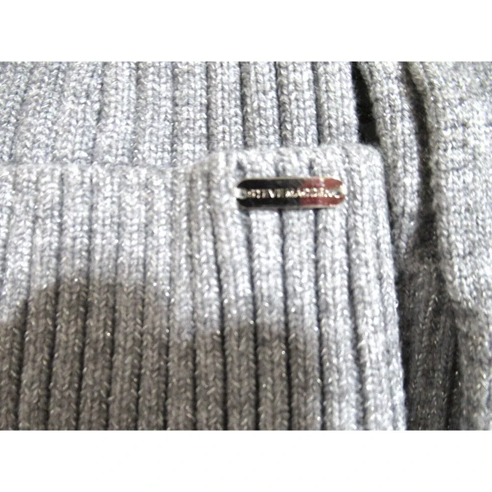 STEVE MADDEN BEANIE & GLOVE SET METALLIC GRAY OSFM